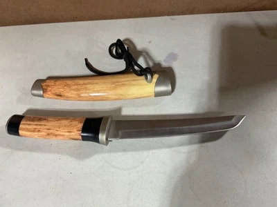 Japanese Hara-Kiri Fixed Blade Stainless Steel Tanto Short Sword Knife - Image 1 of 4