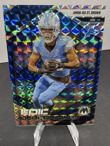 💥2025 Panini Mosaic #5 Amon-Ra St. Brown Epic Performers Silver Mosaic Lions - Imagen 1 de 2