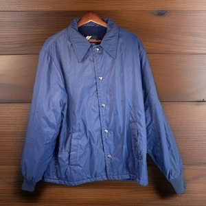 True Vintage 80er Sears dunkelblau Jacke Herren L Windbreaker Fleece gefüttert Retro - Bild 1 von 13