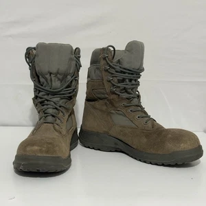 Belleville 610ST Men's 12 R Hot Weather Steel Toe Green Brown Combat Boots - Picture 1 of 9