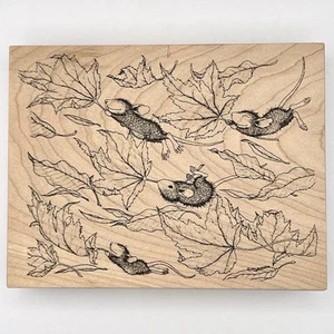 Stampa Rosa Haus Maus Herbst Pendler Gummistempel Herbstlaub 1998 - Bild 1 von 4