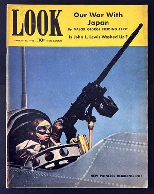LOOK Magazine Jan 6 1942 Our War with Japan Pearl Harbor Attack WWII US History Foto 1 de 4