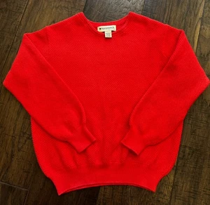 VTG Appleseed Women's LARGE RED Lightweight Pullover Sweater Long Sleeve EUC - Picture 1 of 6