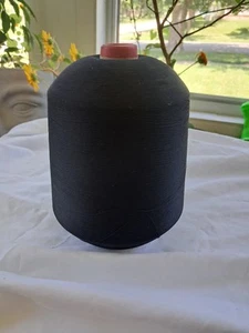 Industrial Spool Med Weight Black Thread 1 lb By Hickory Yarns Med Wt Nylon - Picture 1 of 4
