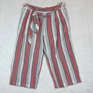 Tommy Hilfiger Linen Blend Pants Women’s Size XL Belt Pockets Beach - Picture 1 of 13