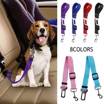 Cat Dog Pet Safety Seatbelt Car Vehicle Seat Belt Adjustable Harness Travel Lead - Image 1 of 4