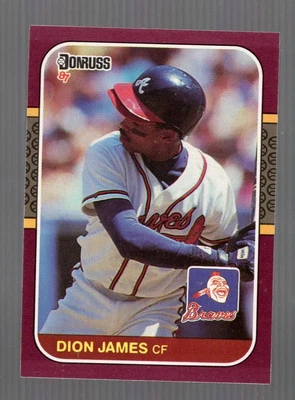 1987 Donruss Opening Day Dion James Atlanta Braves #44 Near Mint or Better - Image 1 of 2