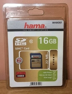 New Hama 16GB SD Memory Card 22Mb/s - Picture 1 of 2