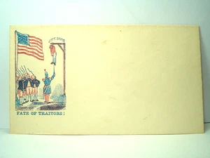 Civil War HANGING JEFF DAVIS FATE OF TRAITORS Patriotic Cover - Picture 1 of 2