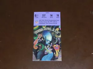 1990 SUPER BOWL XXIV TICKET 49ERS OVER BRONCOS NR MINT - Foto 1 di 1