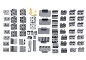 LEGO® Placas de placa de ángulo gris ladrillos de riel en blanco repuestos genuinos x64 piezas - Imagen 1 de 3