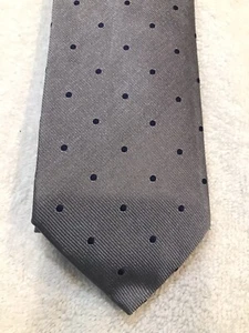 BROOKS BROTHER Silk Gray With Purple Polka Dot Design Tie BRAND NEW - Picture 1 of 3