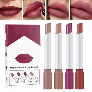 4pcs Matte Velvet Cigarette Lipstick Pack Set Waterproof Liquid Lipstick Women - Bild 1 von 12
