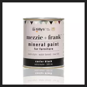 Mineral Paint Caviar Black - Chalk Style 500ml - Picture 1 of 3