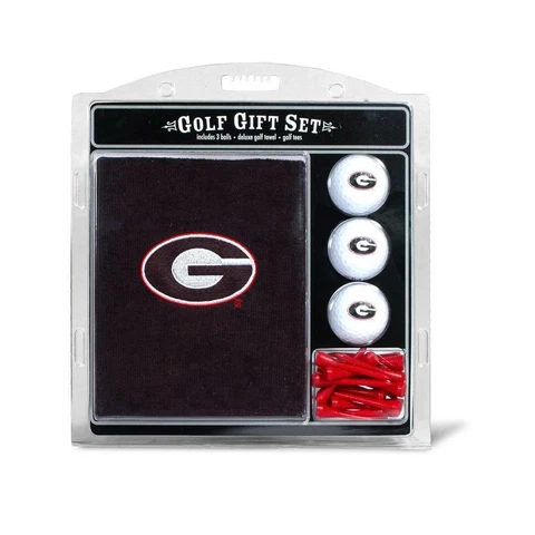 Georgia Bulldogs Golf Gift Set with Embroidered Towel [NEW] NCAA Ball Tee Cover