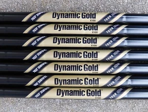 4-PW TRUE TEMPER TOUR ISSUE DYNAMIC GOLD ONYX  X100 FLEX .355" TIP IRON SHAFTS - Picture 1 of 3