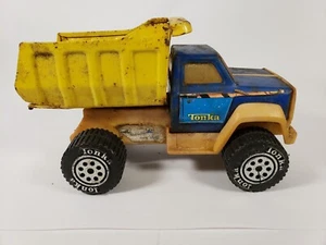 Oldtimer Tonka Muldenkipper blau und gelb GVW 40.000 - Bild 1 von 9