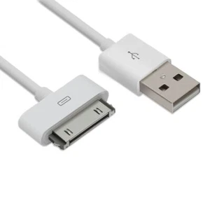 2x White USB Charging Cable Cord Sync for iPod Classic 6th/7th Gen 80/120/160gb - Picture 1 of 6