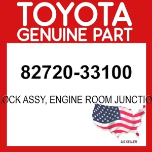 TOYOTA GENUINE OEM 82720-33100 BLOCK ASSY, ENGINE ROOM JUNCTION 8272033100 - Picture 1 of 1