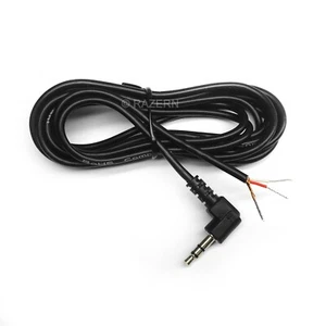 10 ft 3.5mm 1/8" Stereo Angle Male Mini Plug to Bare Wire Shielded Audio Cable - Picture 1 of 1