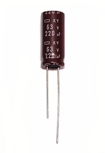 10pc Electrolytic Capacitor KY 220uF 63V +105℃ 7000hr Nippon Chemi-Con 10x25mm - Picture 1 of 6