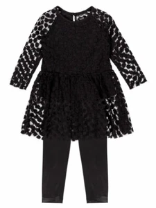 Deux Par Deux NWT Black Tunic and Legging Set Sizes 5-10 - Picture 1 of 5