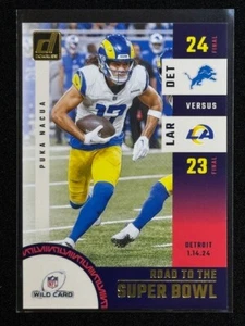 Puka Nacua - 2024 Donruss Road To The Superbowl Insert SP #SBWC4 LA RAMS - Imagen 1 de 2