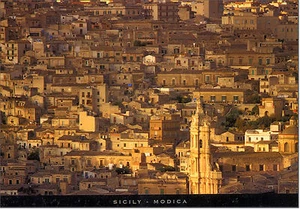 CARTOLINA SICILIA POSTCARD SICILY MODICA  VEDUTA PANORAMICA - Imagen 1 de 1