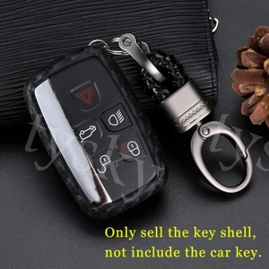 Keycase Fob Cover Shell Carbon Fiber Bag For Range Rover Sport Discovery Jaguar - Picture 1 of 8