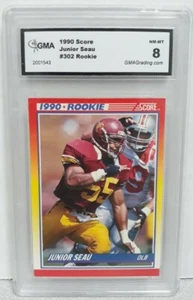 Junior Seau 1990 Score #302 Rookie GMA NM 8 - Picture 1 of 2