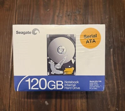 NEW Seagate 120GB Notebook Internal Hard Drive Serial ATA 2.5" 5400rpm SEALED - Image 1 of 4