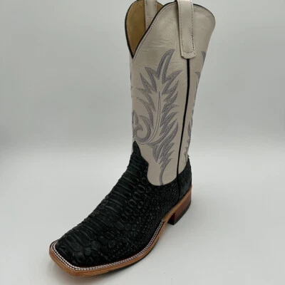 Bota exótica Anderson Bean para hombre negra vintage piel de pitón suela híbrida -338670 Foto 1 de 4