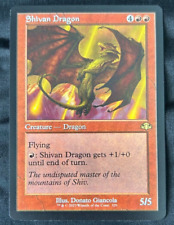 MTG Shivan Dragon (Retro Frame) Regular Dominaria Remastered Rare LP Excellent