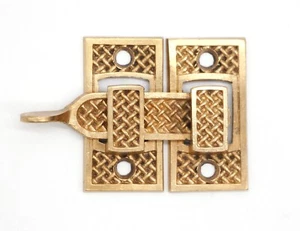 Antique Weave Pattern Traditional Bronze Shutter Latch - Picture 1 of 4
