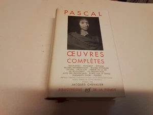 PASCAL - OEUVRES COMPLETES- BIBLIOTHEQUE DE LA PLEIADE - 1954, 6d24 - Foto 1 di 4