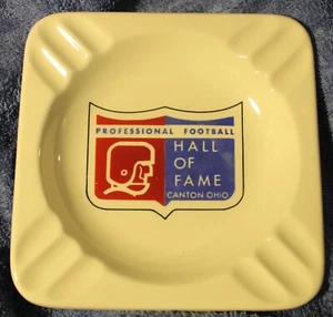 PROFESSIONAL FOOTBALL HALL OF FAME CANTON OHIO ASHTRAY 5 1/2" x 5 1/2" - Picture 1 of 2