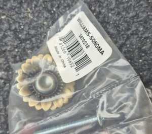 Williams-Sonoma Satin Antique Brass Sunflower Knobs P84071W-SBA-C/ Box of 23 New - Picture 1 of 6