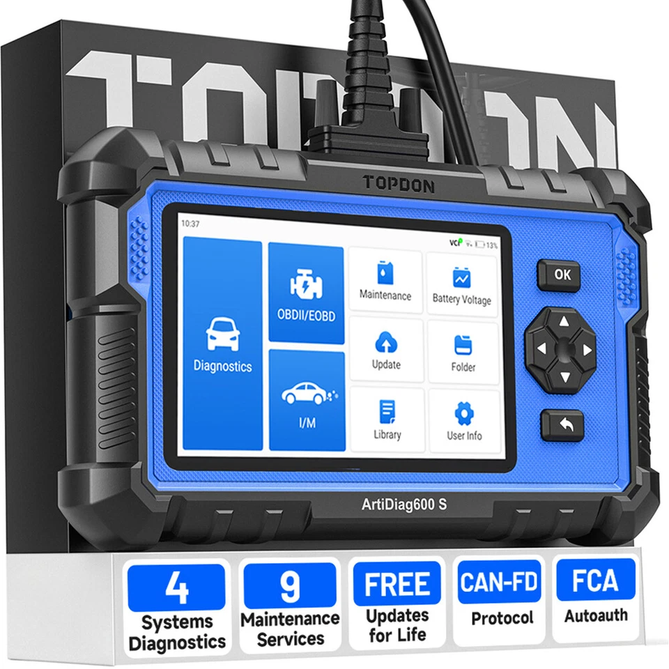 TOPDON ArtiDiag600S OBD2 Scanner Engine ABS SRS SAS AT TPMS EPB Diagnostic Tool
