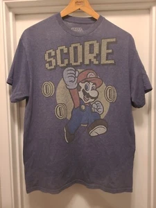 SUPER MARIO Short Sleeve Graphic T Shirt Says "Score" - 2013 - Large - Nice  - Picture 1 of 4