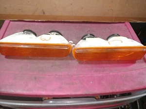 1997-2001 Jeep Cherokee XJ Front Turn Signal Marker Light Lenses Set Used OEM - Imagen 1 de 3