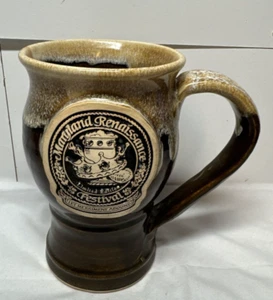 2002 Maryland Renaissance Festival Grey Fox Pottery Handmade Mug Stein - Picture 1 of 10
