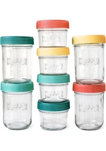 Mason Jar Storage for Breastmilk (Mixed Set Mixed (8 pack), Green  - Picture 1 of 2
