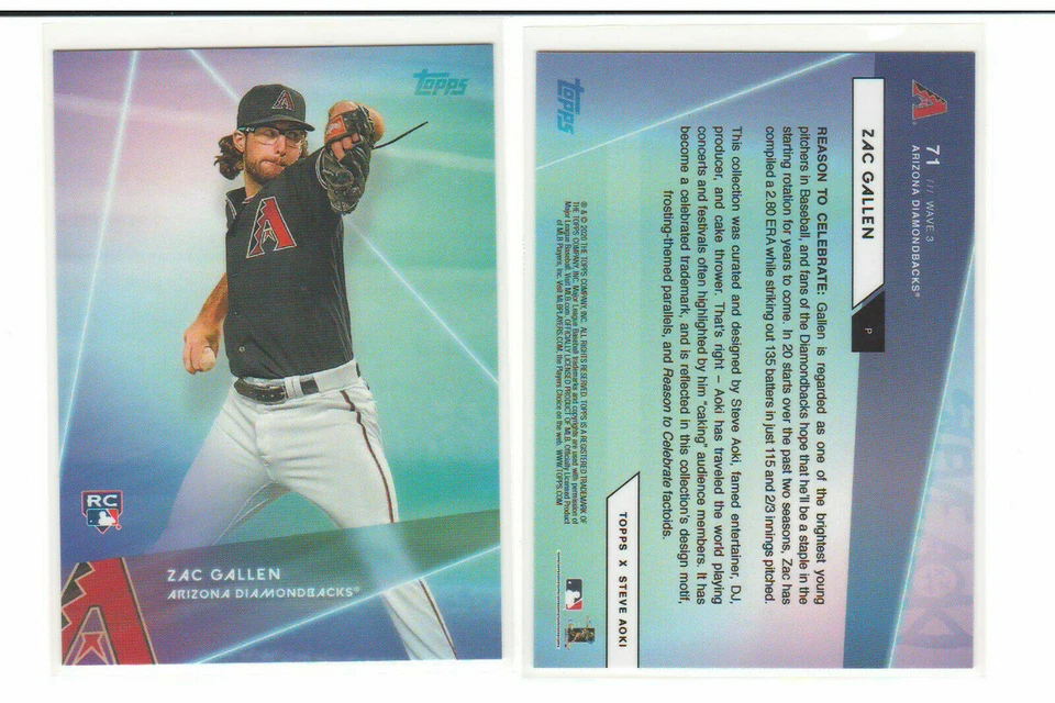 2020 Topps X Steve Aoki #71 Zac Gallen - Image 1 of 1