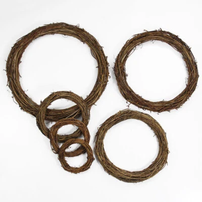 Natural Dried Rattan Wreath Garland Christmas Xmas Home Wall Decor DIY Ornament