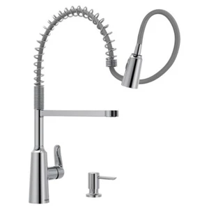 Moen Edwyn Pulldown Kitchen Faucet with Soap Dispenser Polished Chrome 87807 - Picture 1 of 1