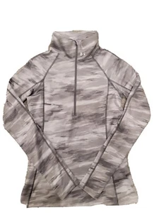 Under Armour Women’s S Qualifier 1/2 Zip HeatGear Running Top Mod Gray - Picture 1 of 2