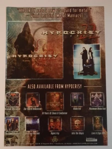 Hipocresía ~ "Catch 22" ~ Publicidad promocional/impresión de revista vintage 2002 death metal - Imagen 1 de 1
