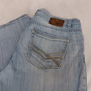 Jeans BKE Derek 36S 36x30 Azul Bootcut Denim Lavado Claro - Imagen 1 de 8