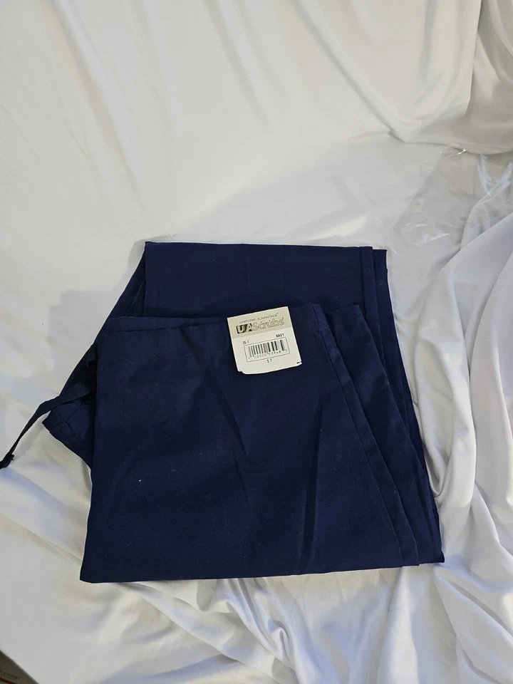 NWT Uniform Advantage Draw String UA Scrubs Unisex Navy 3 Pockets Pants 35 Tall - Image 1 of 1