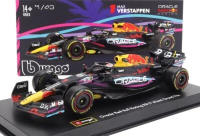 MODELLINO AUTO STATICO RED BULL F1 RB19 VERSTAPPEN MIAMI 2023 VETRINA SCALA 1/43 - Immagine 1 di 4